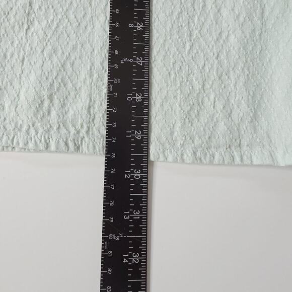 Express Shirt Mens XL Light Green Textured Button Up Short Sleeve Casual Cotton - Picture 9 of 9